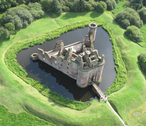 Aerial View of Caerlaverock Castle Courtesy Simon Ledingham